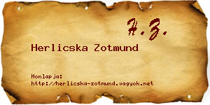 Herlicska Zotmund névjegykártya